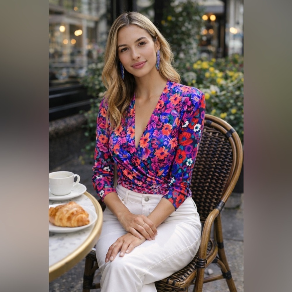 Zara floral cropped top